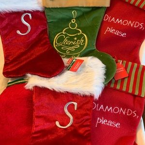 Christmas Hanging Stockings Set of Six